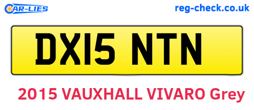 DX15NTN are the vehicle registration plates.