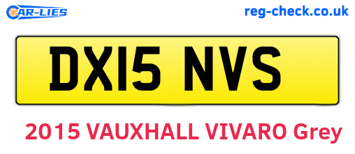 DX15NVS are the vehicle registration plates.