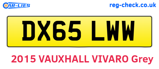 DX65LWW are the vehicle registration plates.