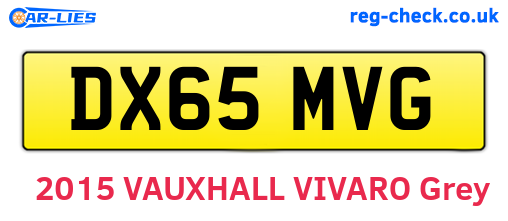 DX65MVG are the vehicle registration plates.
