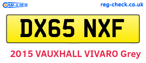 DX65NXF are the vehicle registration plates.