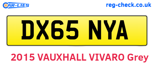 DX65NYA are the vehicle registration plates.
