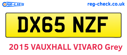 DX65NZF are the vehicle registration plates.