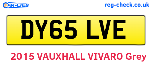 DY65LVE are the vehicle registration plates.