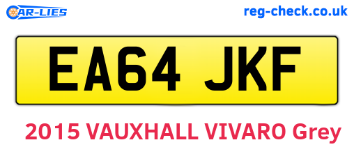 EA64JKF are the vehicle registration plates.
