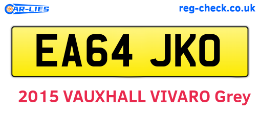 EA64JKO are the vehicle registration plates.