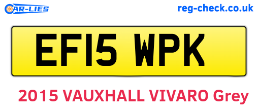 EF15WPK are the vehicle registration plates.