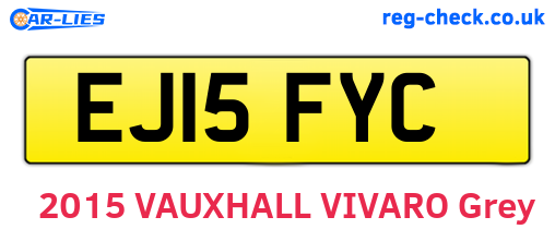 EJ15FYC are the vehicle registration plates.