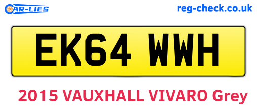 EK64WWH are the vehicle registration plates.