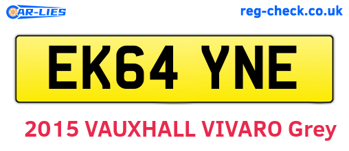 EK64YNE are the vehicle registration plates.