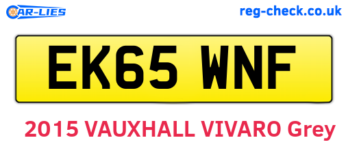 EK65WNF are the vehicle registration plates.