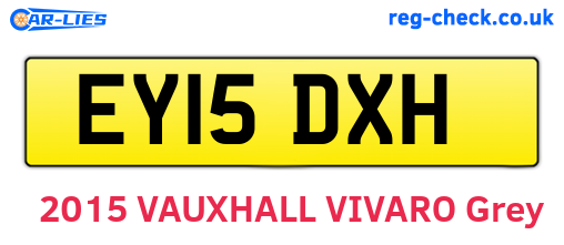 EY15DXH are the vehicle registration plates.