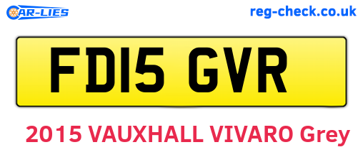 FD15GVR are the vehicle registration plates.