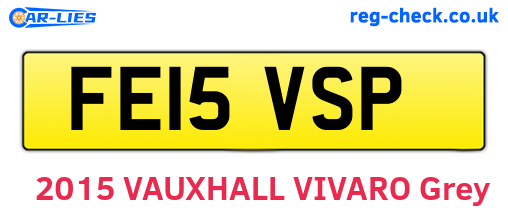 FE15VSP are the vehicle registration plates.