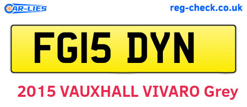 FG15DYN are the vehicle registration plates.