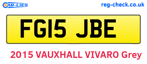 FG15JBE are the vehicle registration plates.