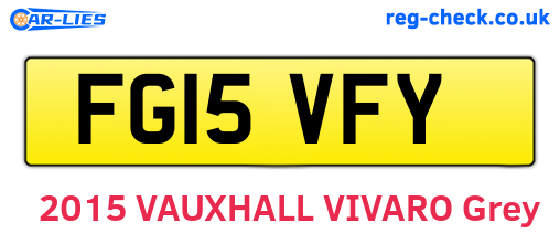 FG15VFY are the vehicle registration plates.
