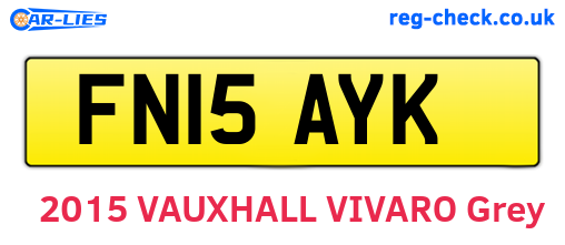 FN15AYK are the vehicle registration plates.
