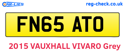 FN65ATO are the vehicle registration plates.