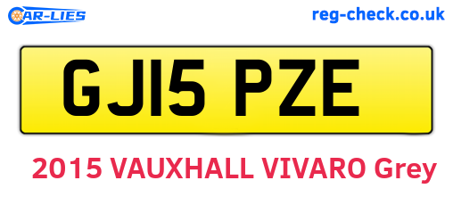 GJ15PZE are the vehicle registration plates.