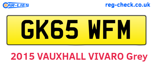 GK65WFM are the vehicle registration plates.