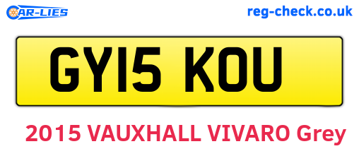 GY15KOU are the vehicle registration plates.