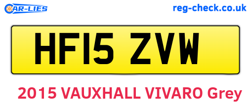 HF15ZVW are the vehicle registration plates.