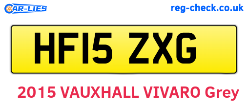 HF15ZXG are the vehicle registration plates.