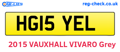 HG15YEL are the vehicle registration plates.