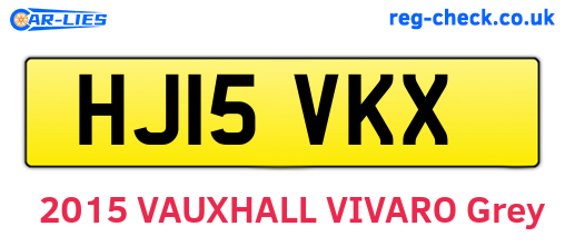 HJ15VKX are the vehicle registration plates.