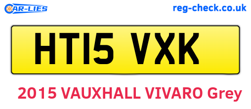 HT15VXK are the vehicle registration plates.