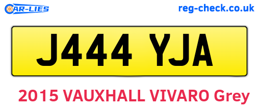 J444YJA are the vehicle registration plates.