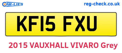 KF15FXU are the vehicle registration plates.