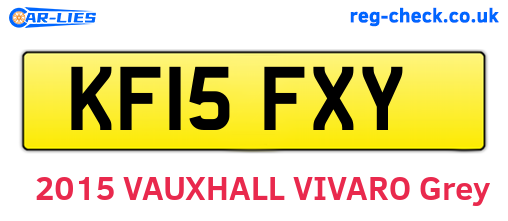 KF15FXY are the vehicle registration plates.