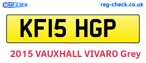 KF15HGP are the vehicle registration plates.