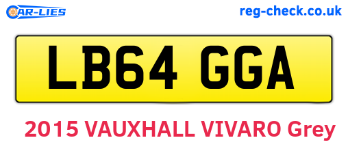 LB64GGA are the vehicle registration plates.