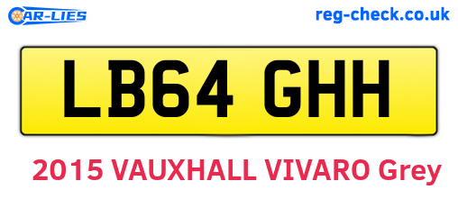 LB64GHH are the vehicle registration plates.