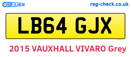 LB64GJX are the vehicle registration plates.