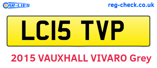 LC15TVP are the vehicle registration plates.