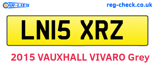 LN15XRZ are the vehicle registration plates.