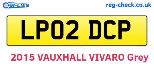 LP02DCP are the vehicle registration plates.
