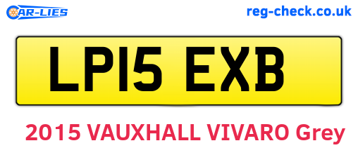 LP15EXB are the vehicle registration plates.