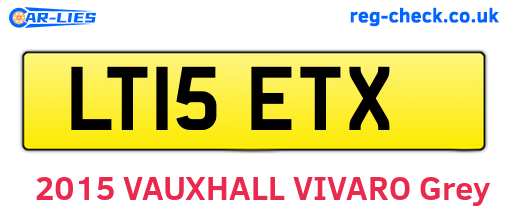 LT15ETX are the vehicle registration plates.