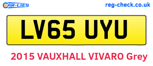 LV65UYU are the vehicle registration plates.