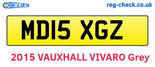 MD15XGZ are the vehicle registration plates.
