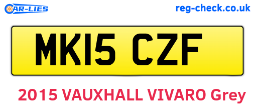MK15CZF are the vehicle registration plates.
