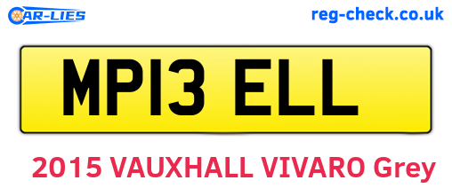 MP13ELL are the vehicle registration plates.