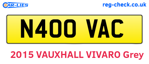 N400VAC are the vehicle registration plates.