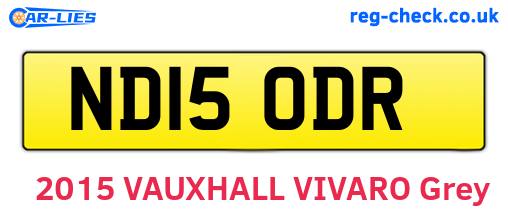 ND15ODR are the vehicle registration plates.