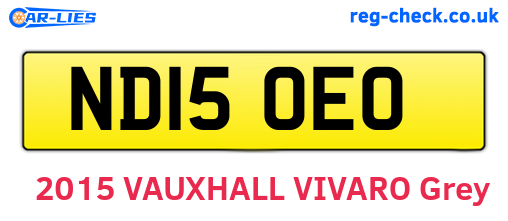 ND15OEO are the vehicle registration plates.